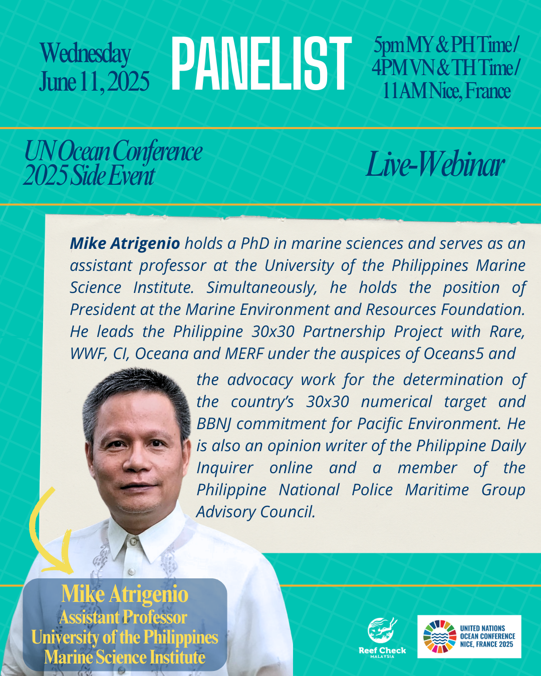 4. Mike Atrigenio RCM UNOC 2025 Side Event marine conservation 2